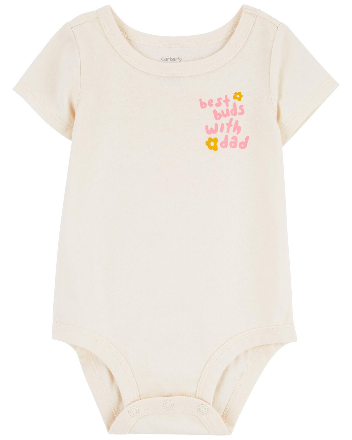 Ivory Baby Best Buds With Dad Cotton Bodysuit | carters.com | Carter's