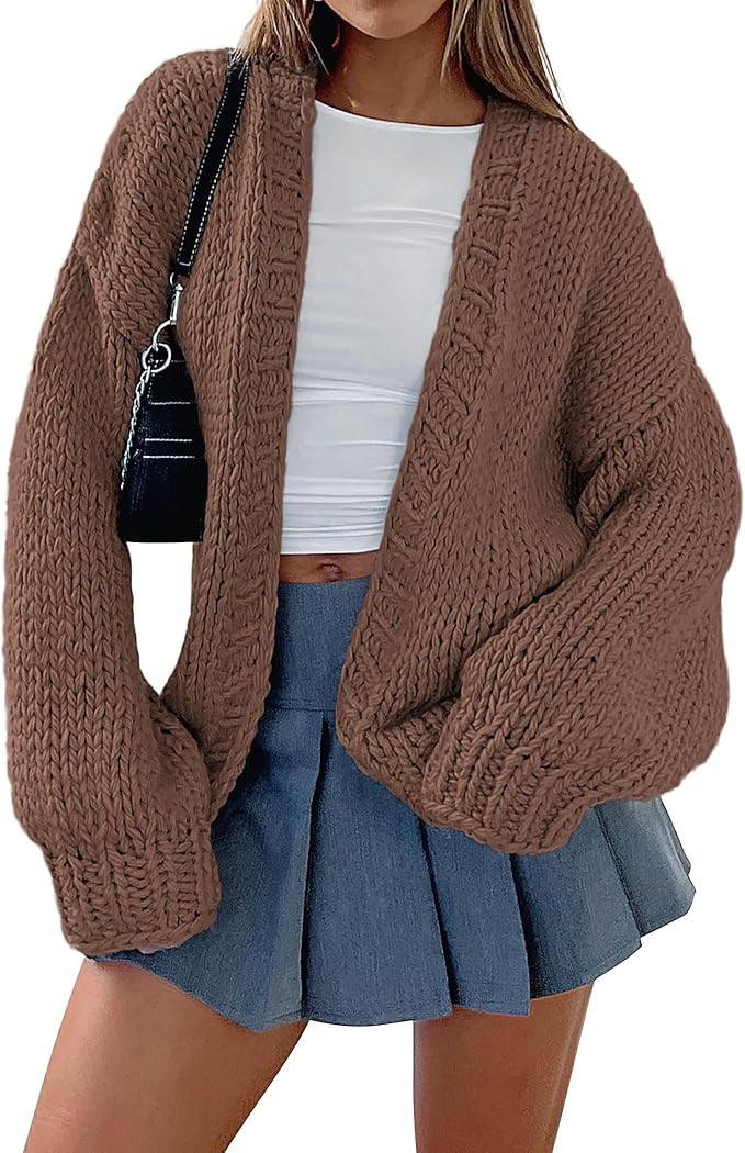 PRETTYGARDEN Cardigan Sweaters for Women Trendy Fall Fashion 2026 Long Sleeve Chunky Knit Cardiga... | Amazon (US)