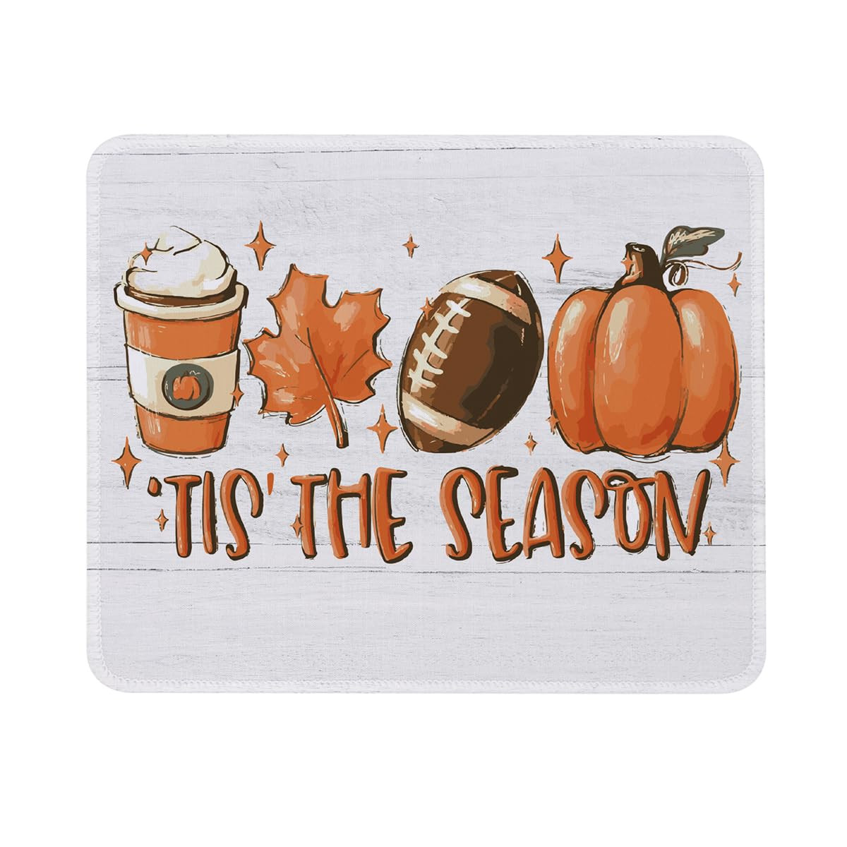 Tis The Season Fall Mouse Pad 8 x 9.5 inches, White Fall Pumpkin Mouse Mat for Wireless Mouses La... | Amazon (US)