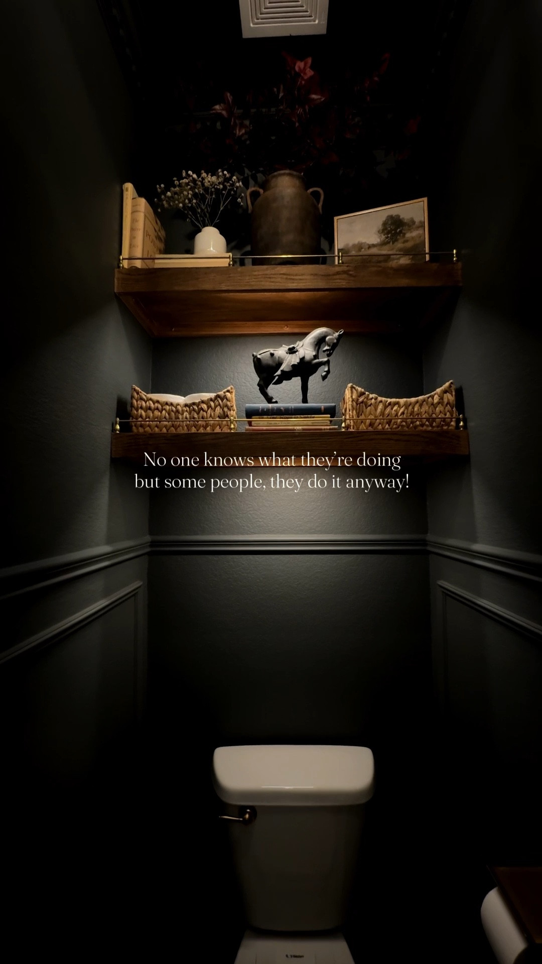 Wood shelves, gallery railing, home decor, accent walls, home transformation, kitchen pendants, water closet, primary bathroom,
#LTKVideo
#LTKHome #LTKStyleTip 

#LTKmomlife #LTKHome