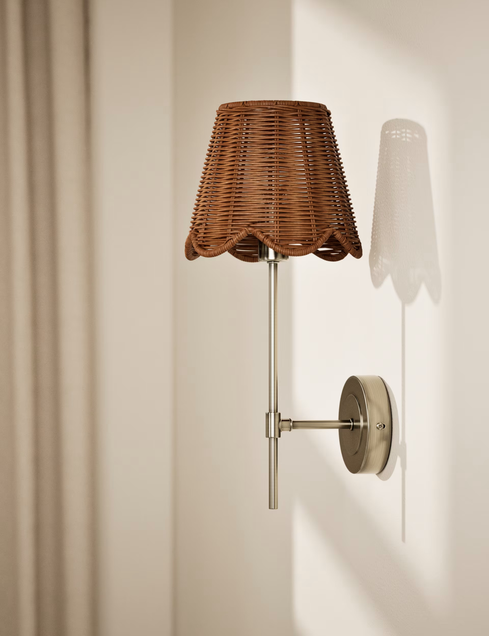Wicker Scalloped Wall Light | Marks & Spencer (UK)