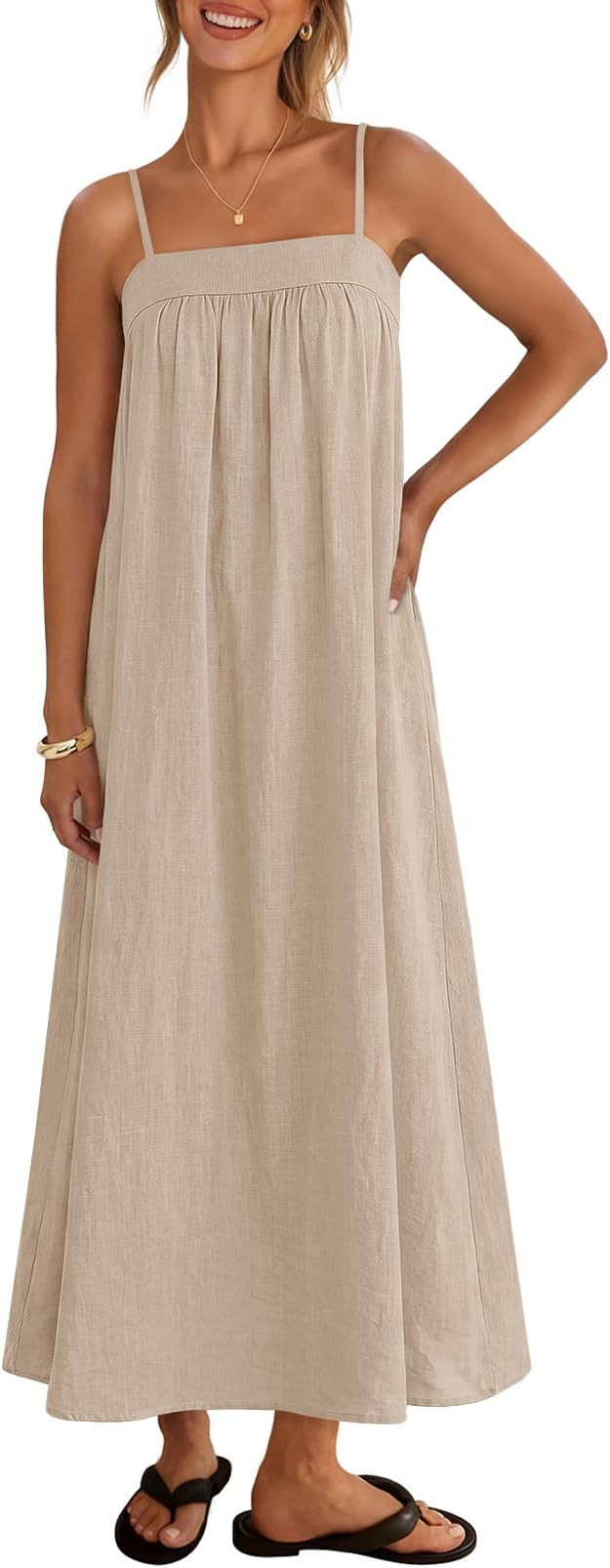 MEROKEETY Women's Summer Vacation Sundress Boho Maxi Dress | Amazon (US)