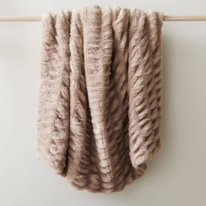 Faux Fur Cascade Throw | West Elm (US)