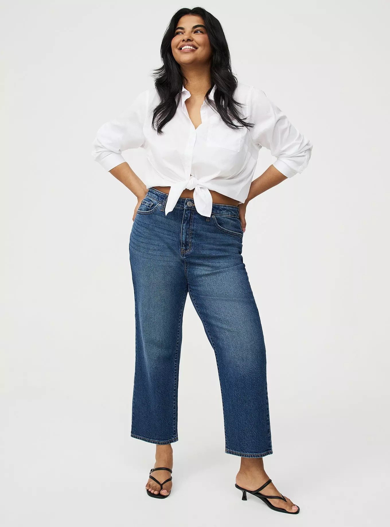 Crop High-Rise Straight Jean | Torrid (US & Canada)