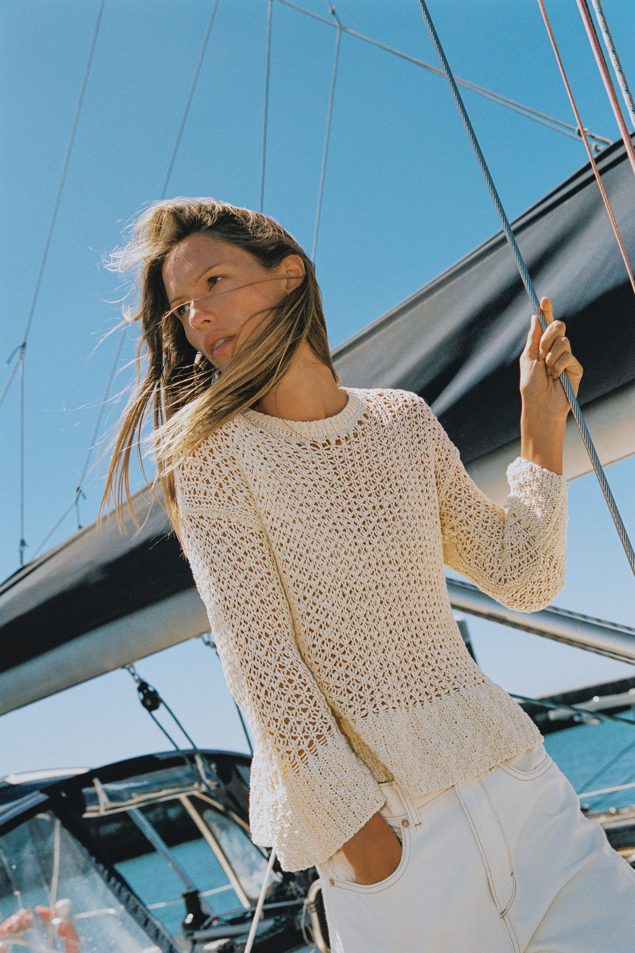 RUFFLED KNIT SWEATER | Zara US