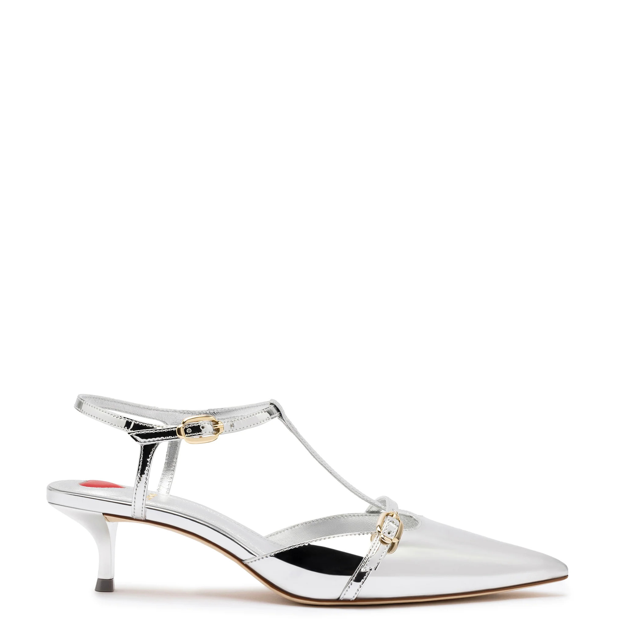 Grace Pump In Silver Specchio | Larroude
