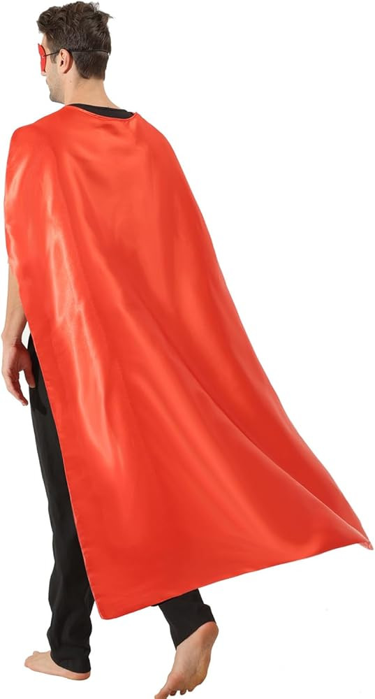 Adult Superhero Cape and Mask - Halloween Costume Adult Cape Cloak Superhero Theme Day Costume Dr... | Amazon (US)