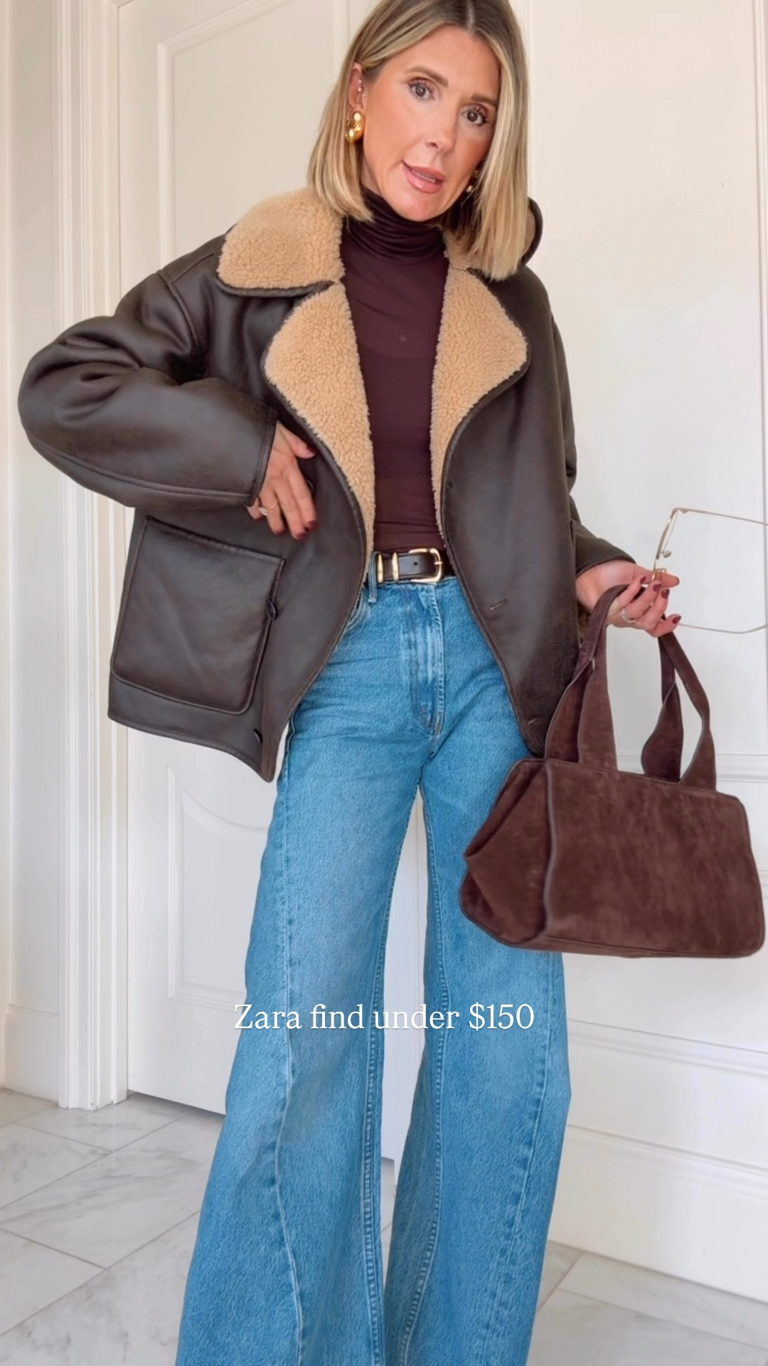 Zara jacket for fall. I'm wearing size small 