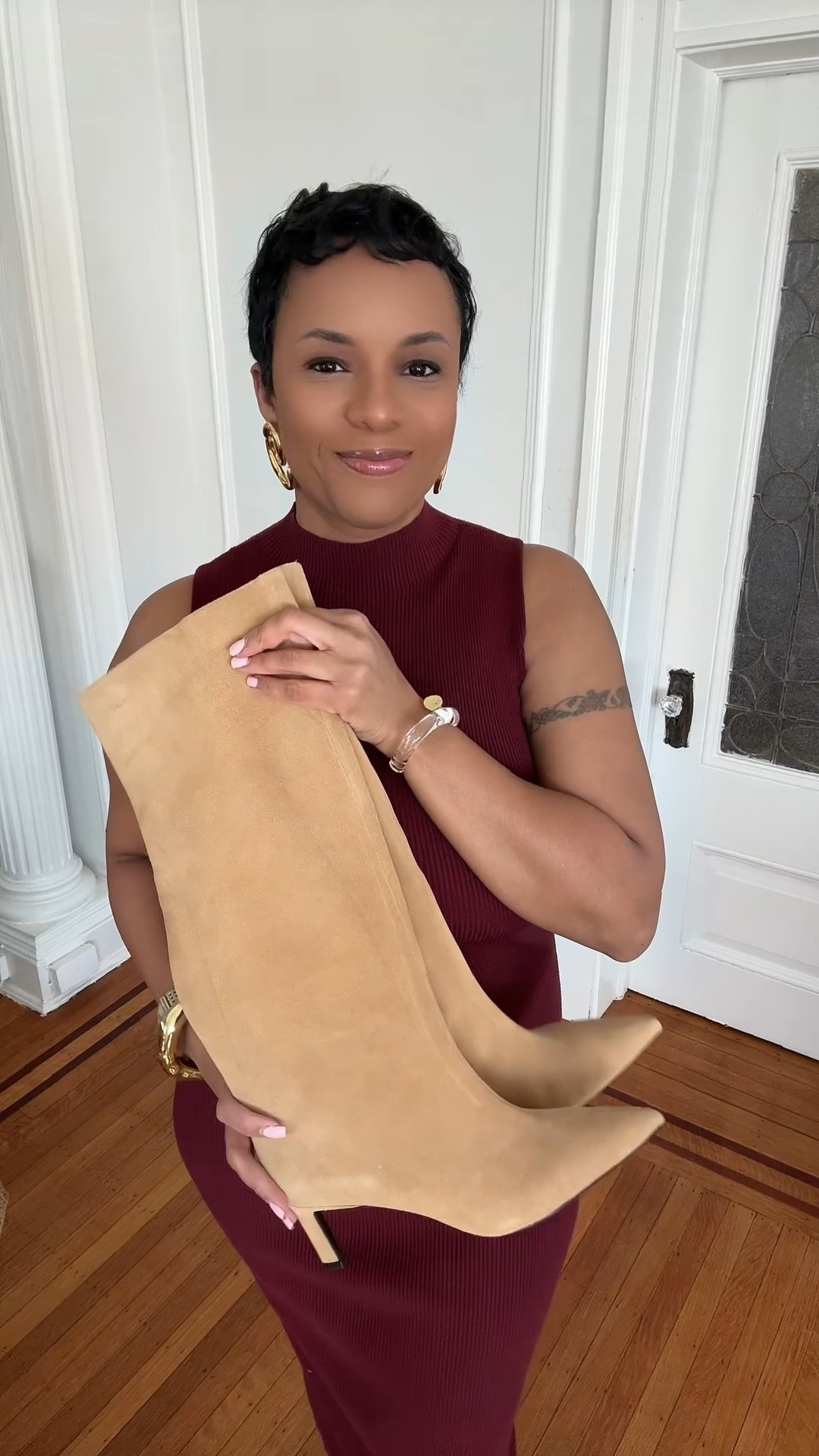 Winter dinner outfit on midsize me. 

#LTKStyleTip #LTKMidsize #LTKShoeCrush