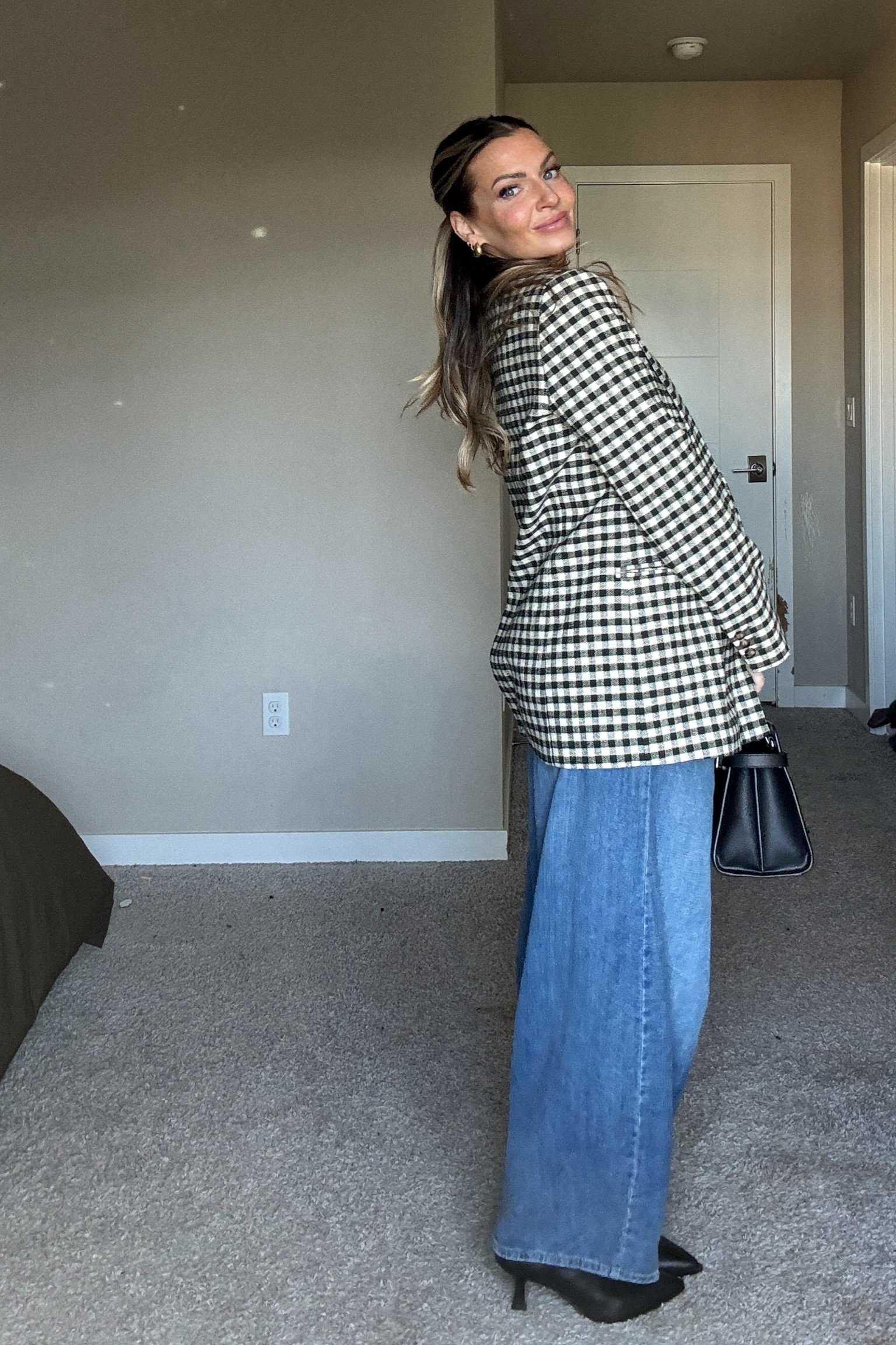 Perfect oversized blazer from Sezane and these easy pull on horseshoe pants from gap! On sale and perfect for the bump 

#LTKBump #LTKMostLoved #LTKStyleTip
