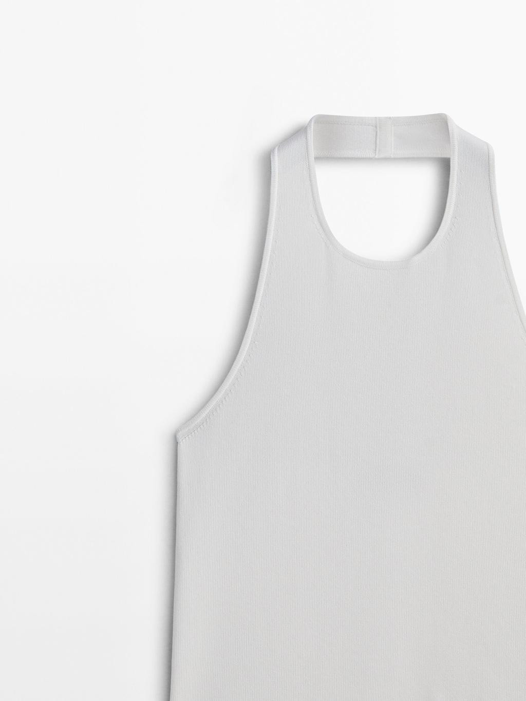 Knit halter top | Massimo Dutti US