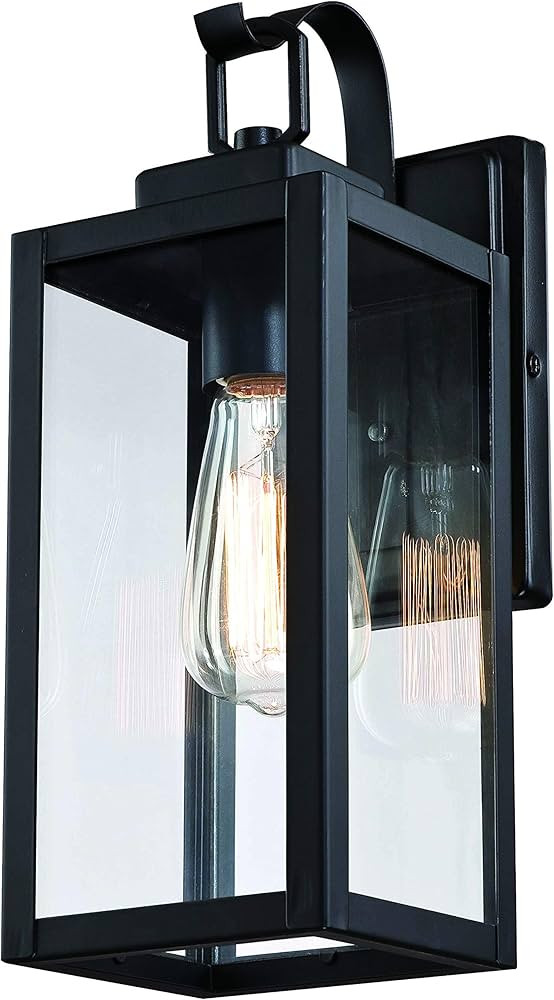 WISBEAM Outdoor Wall Lantern, Wall Sconce as Porch Light Fixture, E26 Base 60W Max, Metal Housing... | Amazon (US)