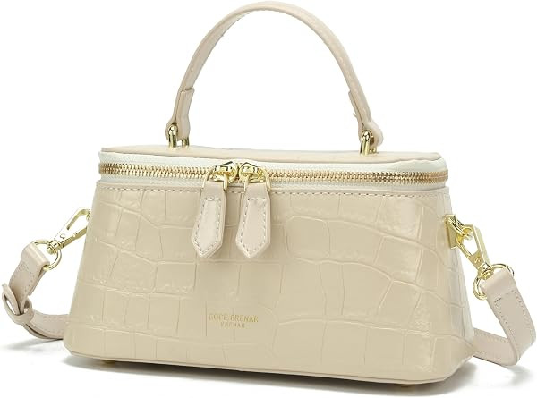 Women's crocodile-embossed crossbody bag, shoulder bag with adjustable shoulder strap, retro squa... | Amazon (US)