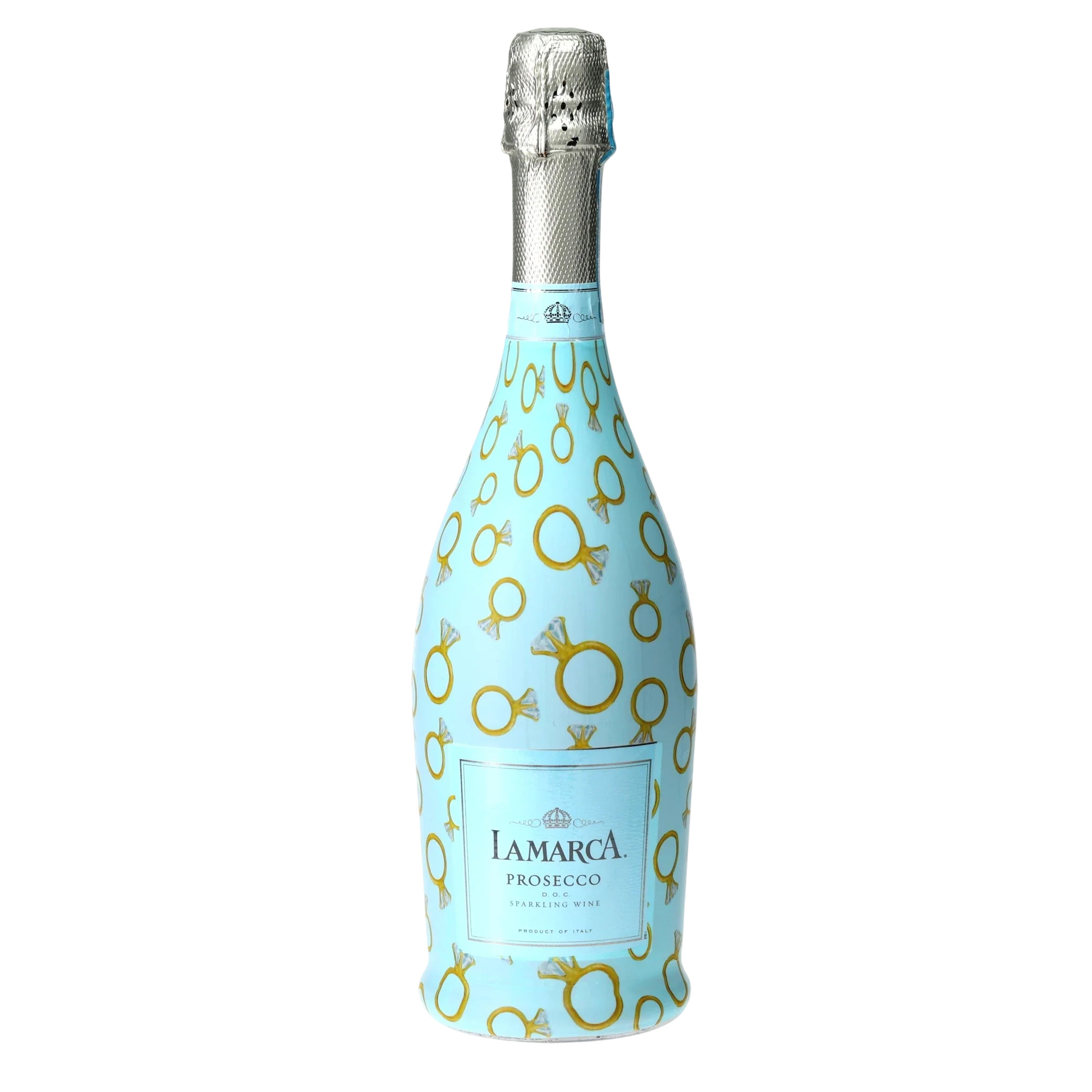 Blue Engagement Ring Prosecco Bottle Wrap | Beau Bottles