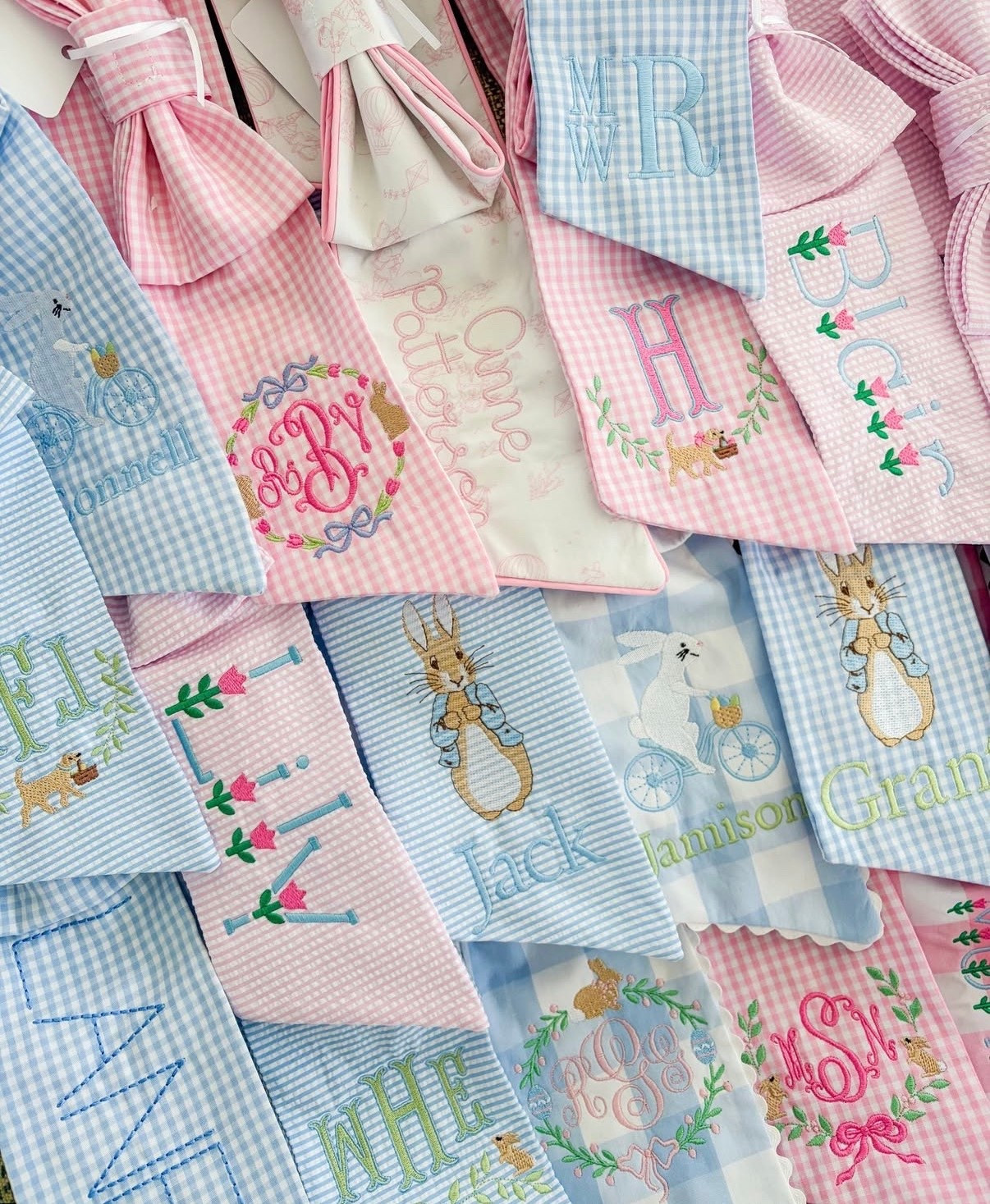 Peep these precious custom bows to make Easter baskets extra special🌸🐰✨

⏰ Shipping Deadline Alert: If you want your custom monogrammed bows in time for the big hunt, TODAY is the last day to order! Rush your bow by 3/27 and select UPS expedited shipping at checkout 💌📬

#easter #spring #springtime #springstyle #easterbunny #easterbasket #easterbasketideas #eastergifts #traditions #holidaytraditions #holidays #kids #toddler #baby #family #grandmillenial #grandmillenialstyle #preppy #preppystyle #LTKeaster #embroidery #embroidered #monogram 

#LTKSeasonal #LTKKids #LTKmomlife