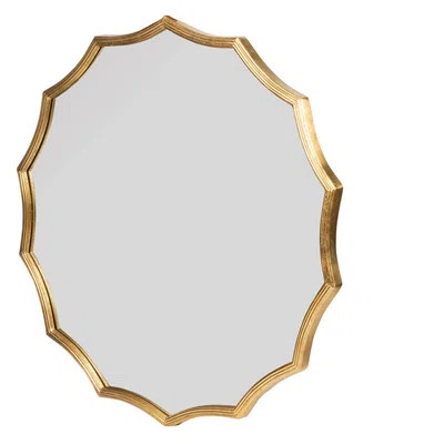 D40" Round Sunburst Wall Mirror With Gold Finish | Wayfair North America