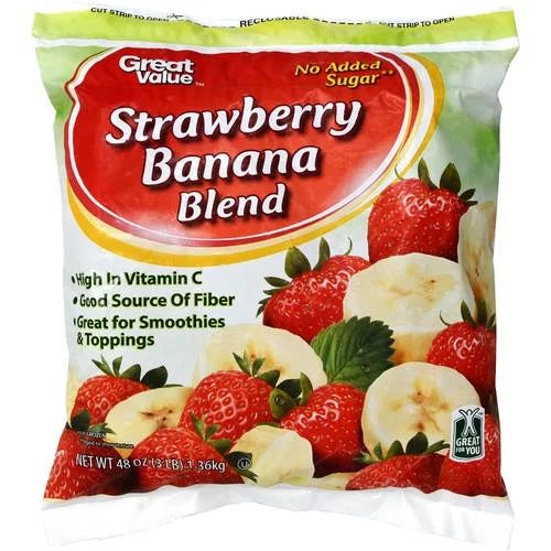 Great Value Strawberry Banana Blend, 48 oz - Walmart.com | Walmart (US)
