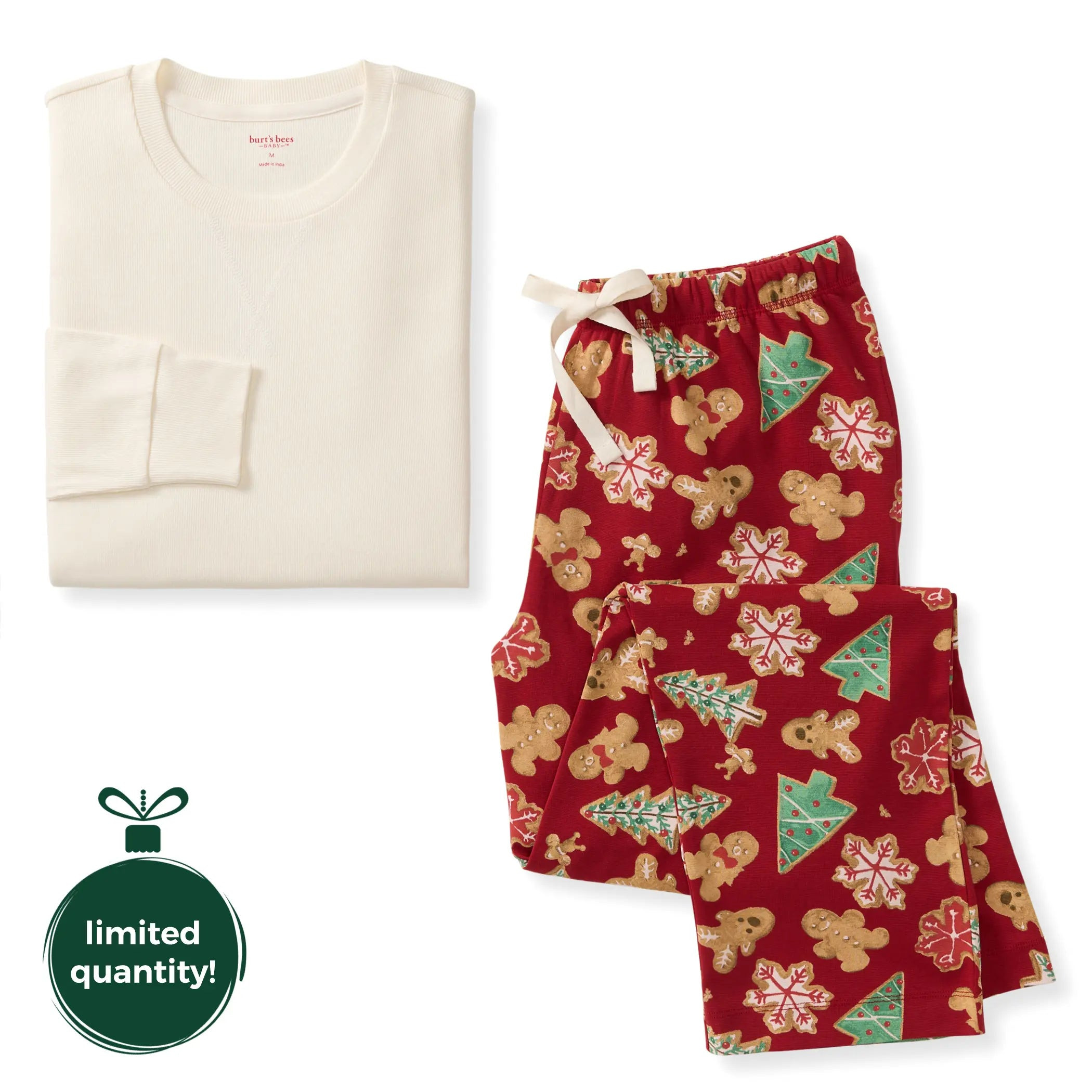 Gingerbread Bake Matching Family Men's Pajamas | Burts Bees Baby