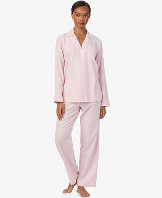 Women's 2-Piece Striped Pajama Top and Pant Set | Macy's