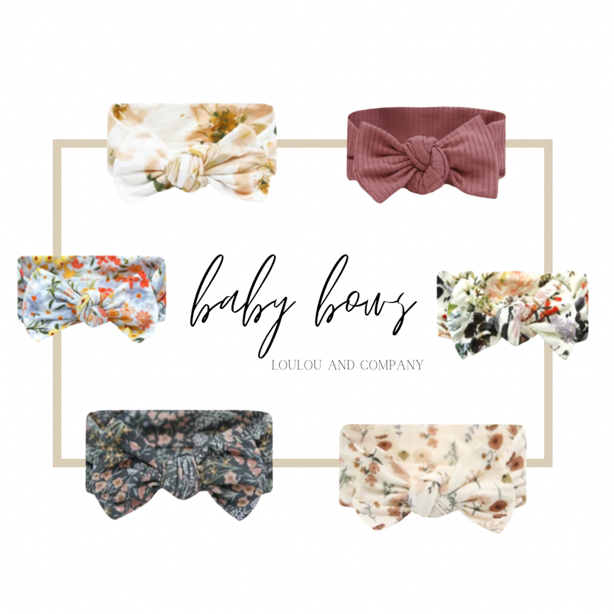 Favorite baby headband bow prints by Lou Lou and company. These wide bands are perfect for a growing little skull! 