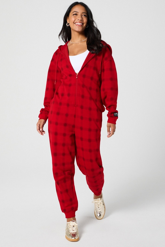 Cozy Fleece Hooded Onesie | Fabletics - North America