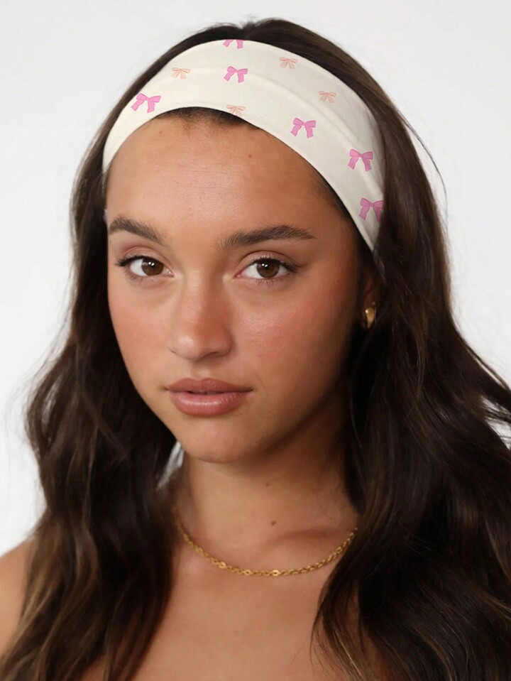 Duchess Plum Girlcore Sweet & Fashionable Bow Pattern Headband | SHEIN USA | SHEIN