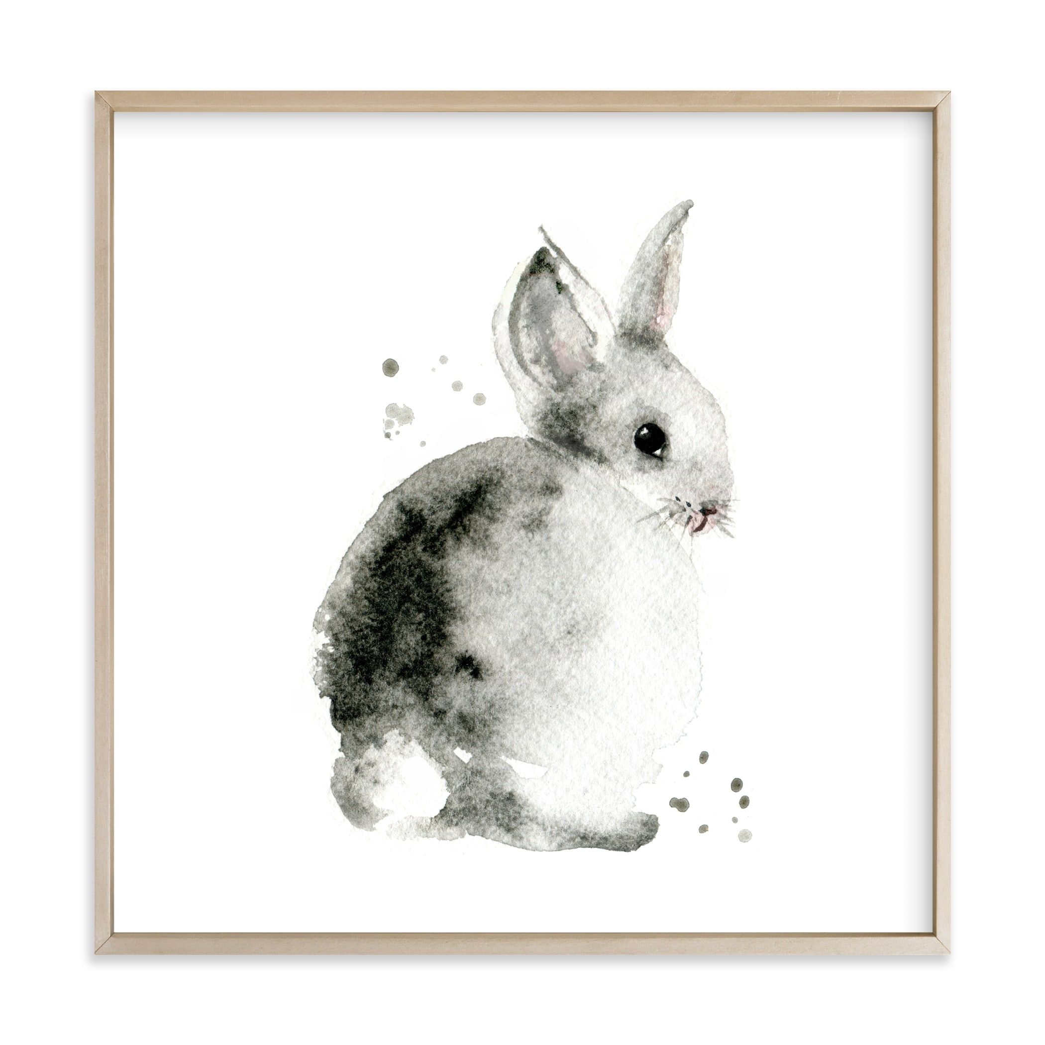 "Bunny2" - Kids Open Edition Non-custom Art Print by Lulaloo. | Minted