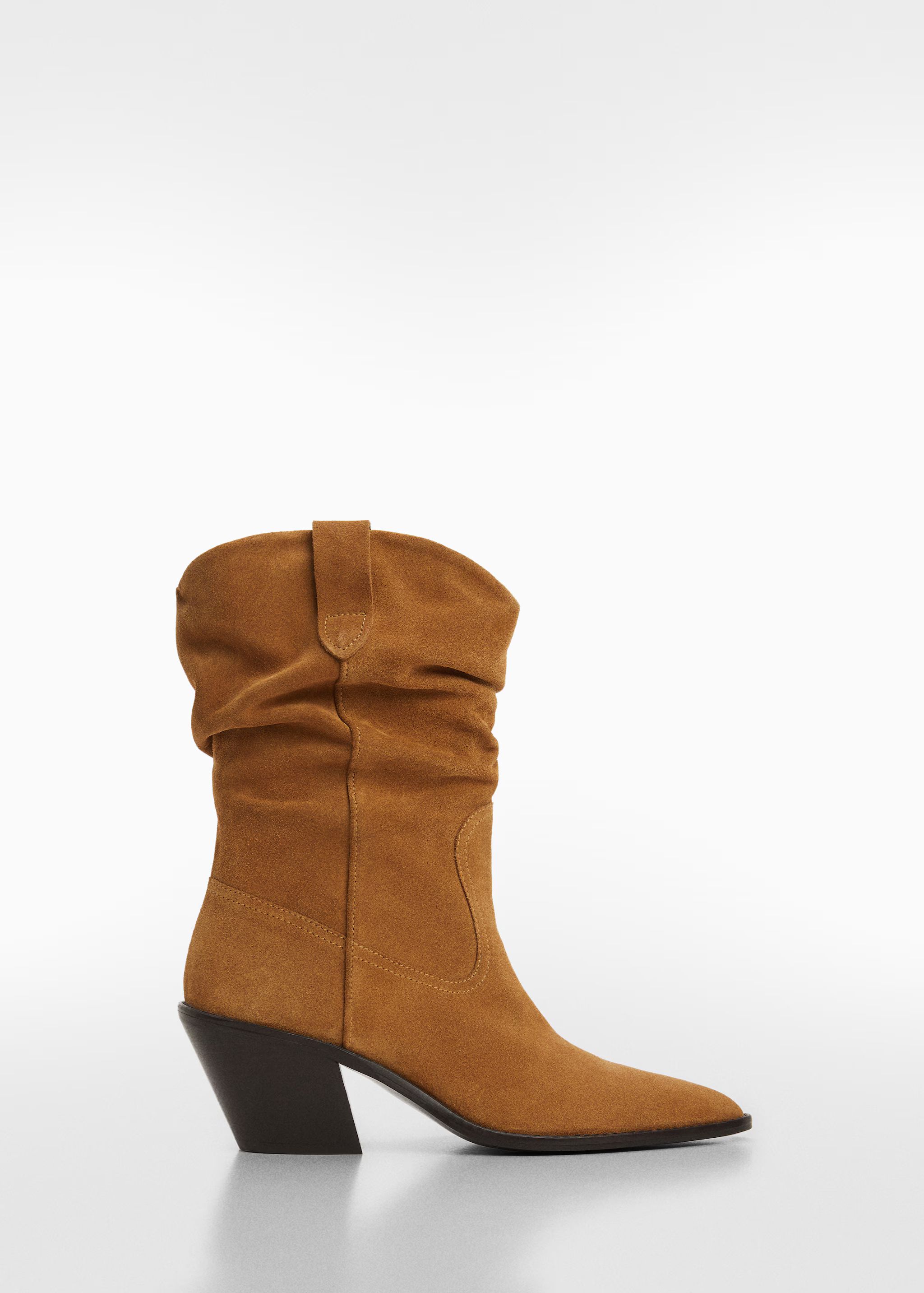 Suede leather ankle boots - Woman | MANGO USA | MANGO (US)