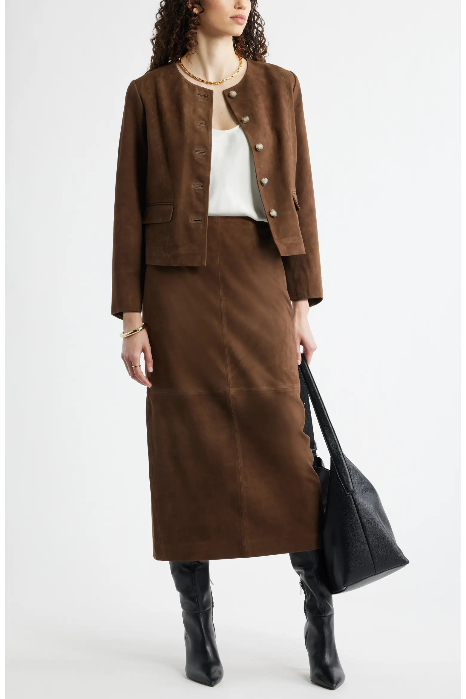 Suede Midi Skirt (Women) | Nordstrom | Nordstrom