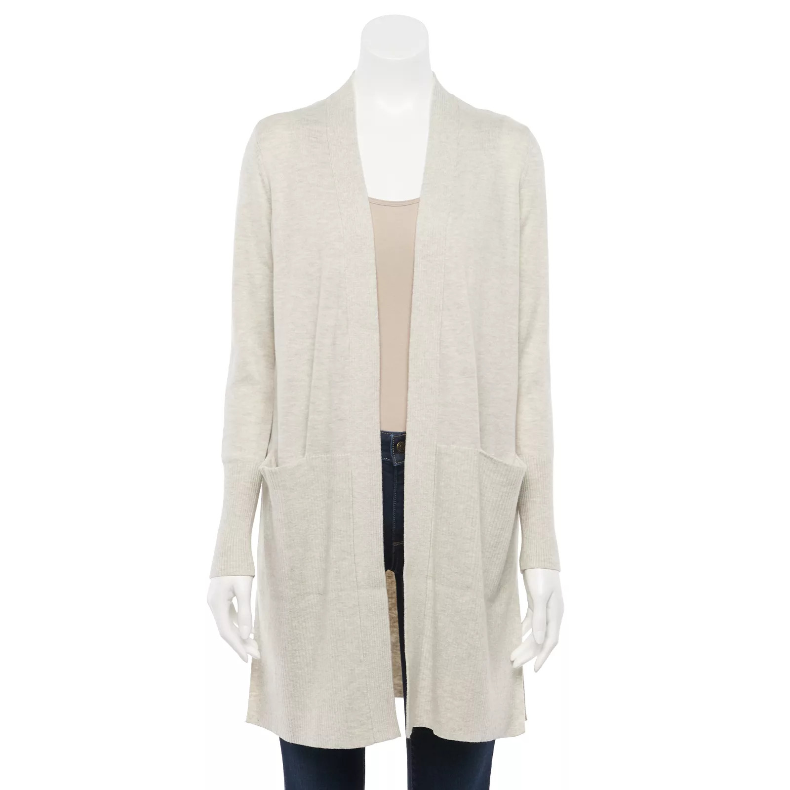 Women's Sonoma Goods For Life High Rib Duster Cardigan, Size: XS, Lt Beige | Kohl's