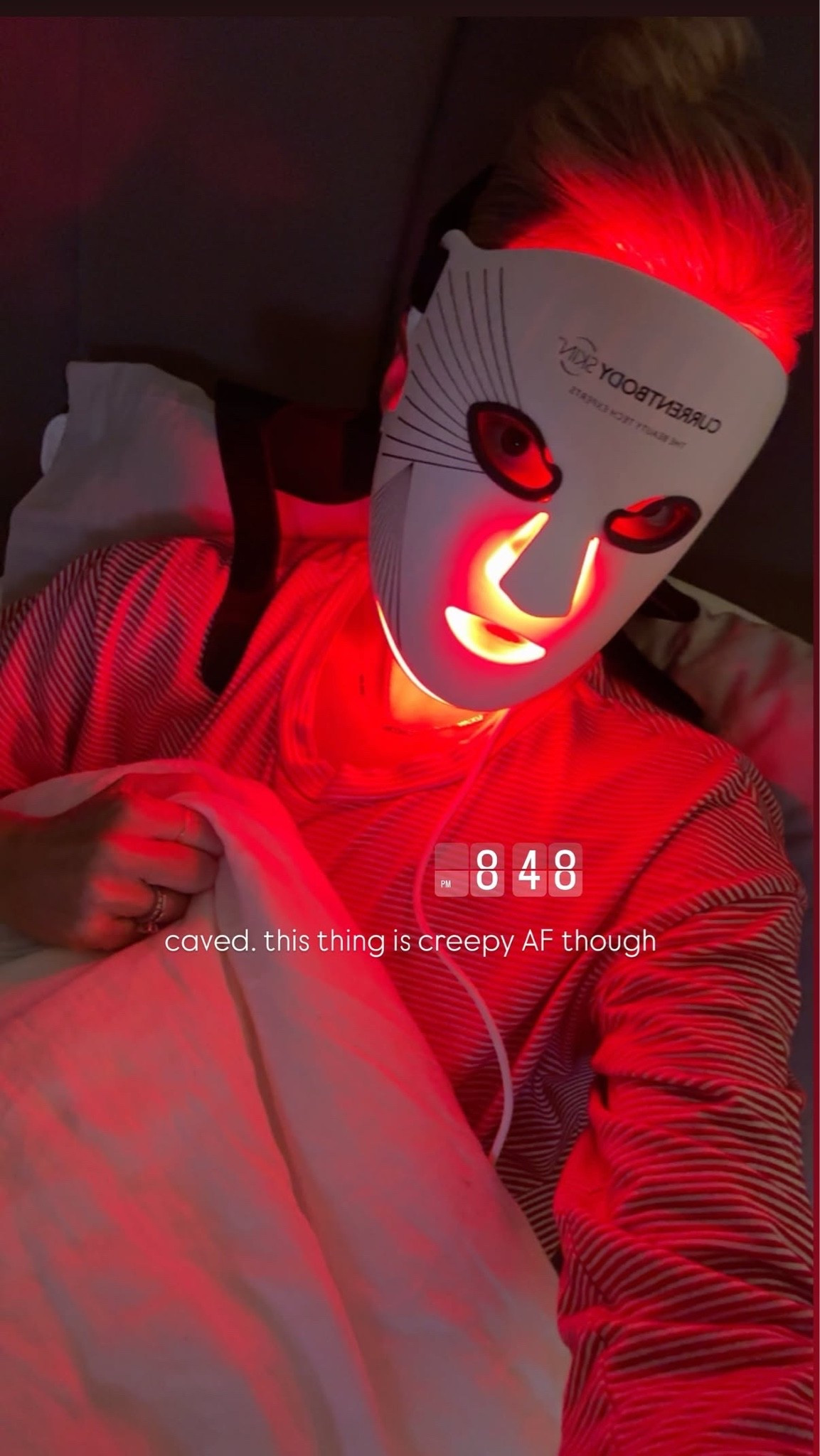 Finally caved and trying out the LED red light masks (this is the series 2). Too soon to speak to results, but they gave me code KENDALLKREMER for 10% off if you’ve been thinking of trying it out

@currentbody #ad

#LTKselfcare #LTKBeauty