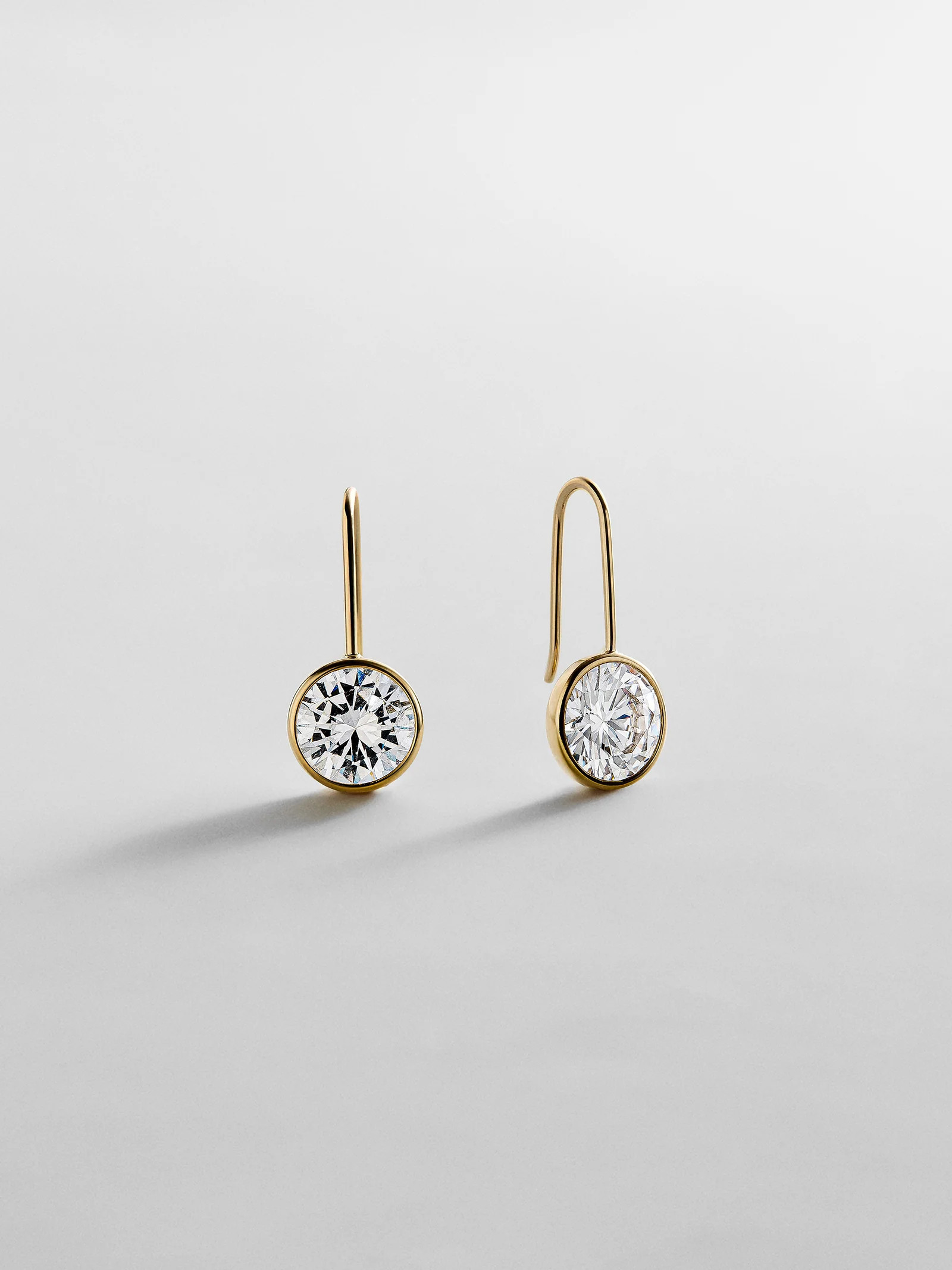 Fallon 14K Gold Bezel Earrings - 10MM Stone | BaubleBar