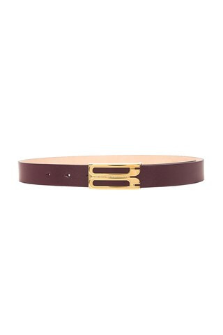 Victoria Beckham Regular Frame Belt in Burgundy | FWRD 