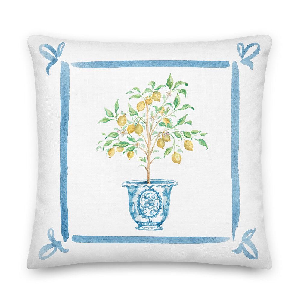 Ginger Jar Lemon Tree Pillow — Simply Jessica Marie | Simply Jessica Marie