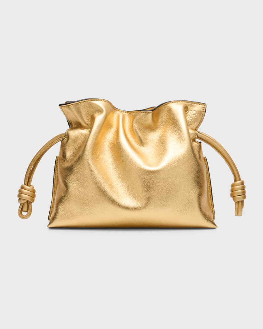 Loewe Flamenco Mini Metallic Clutch Bag | Neiman Marcus