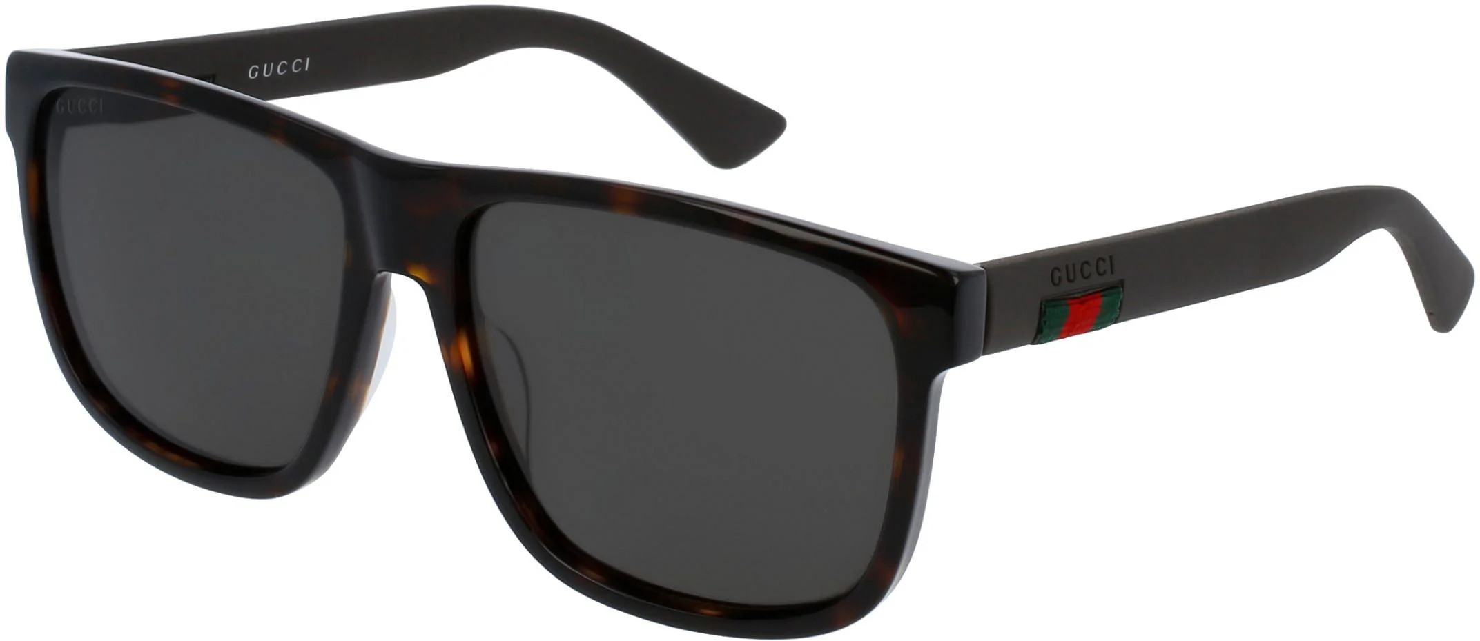 Gucci Urban GG0010S Sunglasses: The epitome of luxury and style 003 - Havana/Brown - Grey Men Rectangle | Designer Optics
