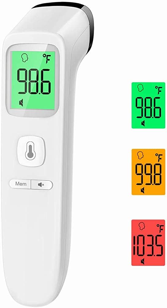 Forehead Thermometer, Baby and Adults Thermometer with Fever Alarm, LCD Display and Memory Functi... | Amazon (US)