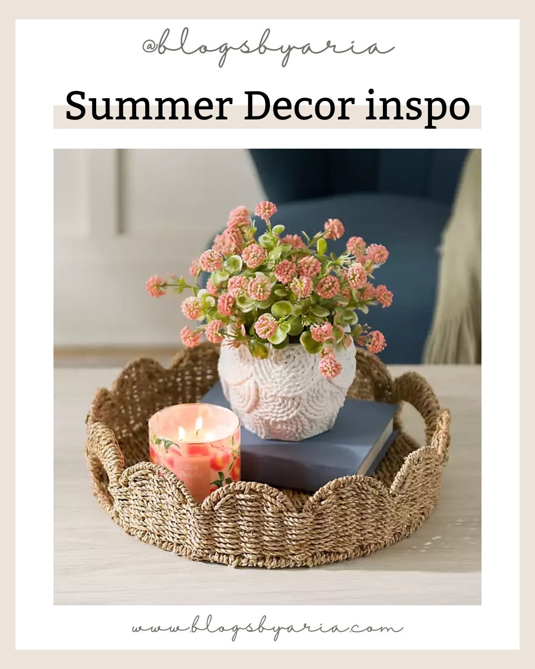 Loving the woven scalloped trays for summer decorating. 

#LTKHome #LTKSeasonal