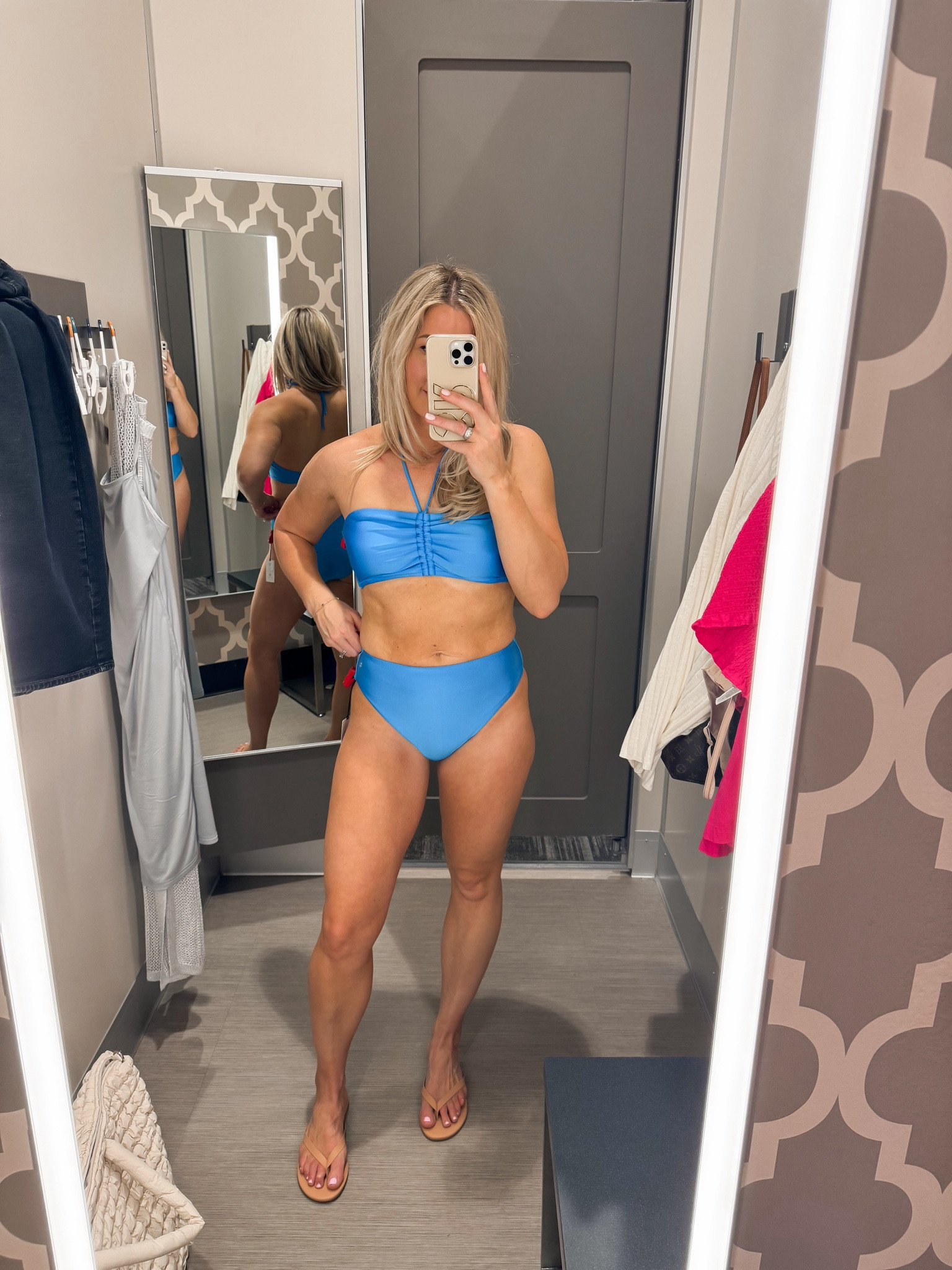 Big sale on swimwear at Target this week 
I usually size up in the tops and get tts or size down in the bikini bottoms 

#LTKSeasonal #LTKSwim #LTKSaleAlert