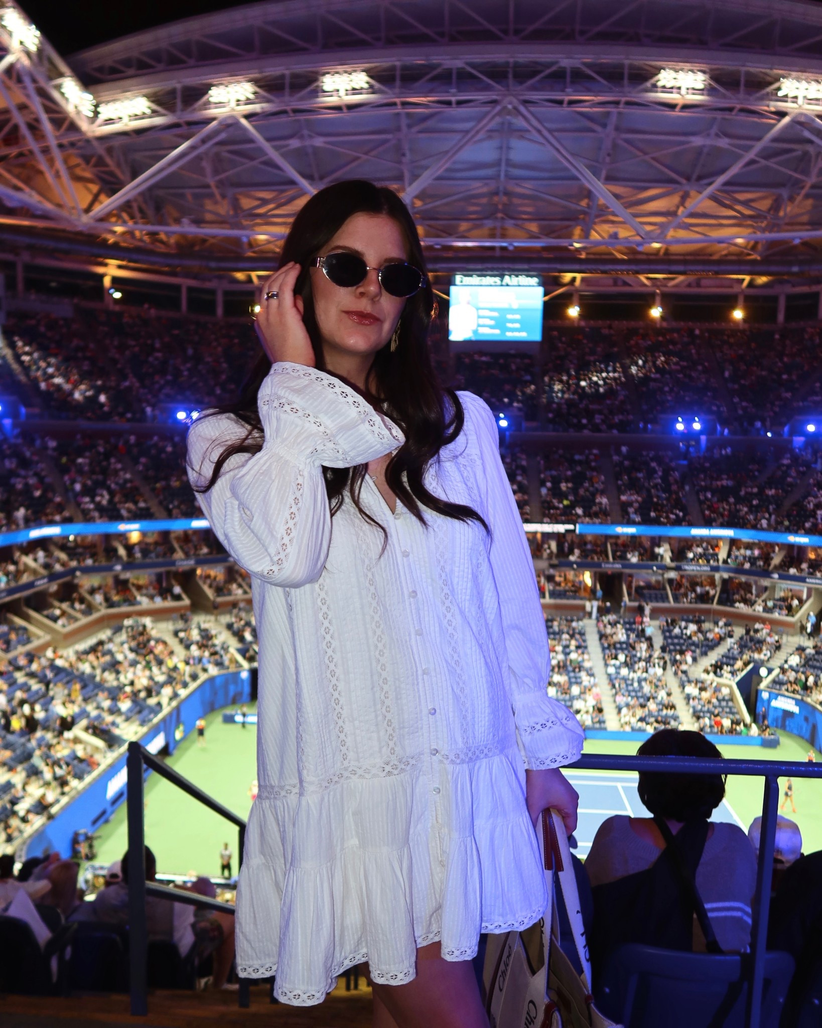 the perfect white mini dress for the US Open 