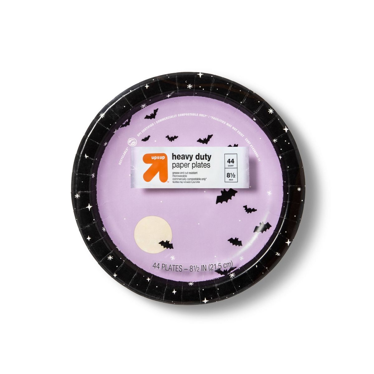 Halloween Disposable Plate 8.5" - Bats/Moon - 44ct - up & up™ | Target