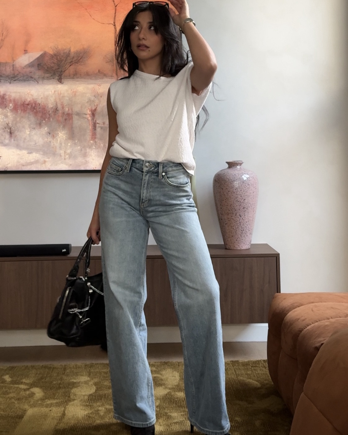 These jeans are such a beautiful cut & nice fabric — I’m wearing the 8 but should’ve gone the 6 as they soften after the first wear 🩵 

[autumn layering, Australian brands, wide leg jeans]

#LTKaustralia #LTKpetite #LTKwinter