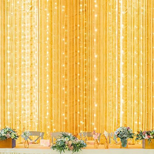 Twinkle Star 600 LED Window Curtain String Light for Wedding Party Home Garden Bedroom Outdoor In... | Amazon (US)