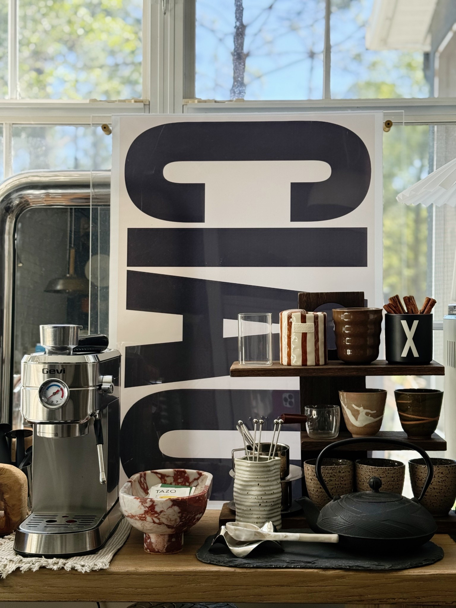 Coffee bar closeup and pop of art! 

#LTKmorningroutine #LTKSaleAlert #LTKHome