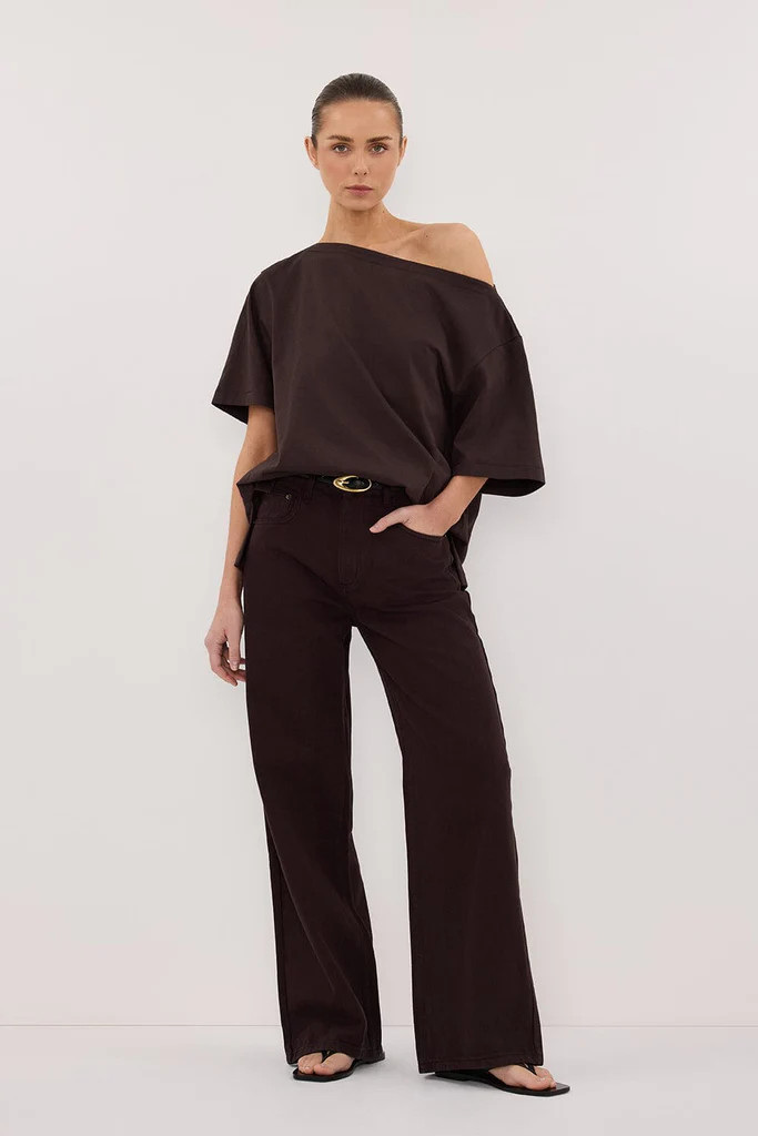 REAGAN 2.0 BURNT CHOC SLOUCHY JEAN | DISSH