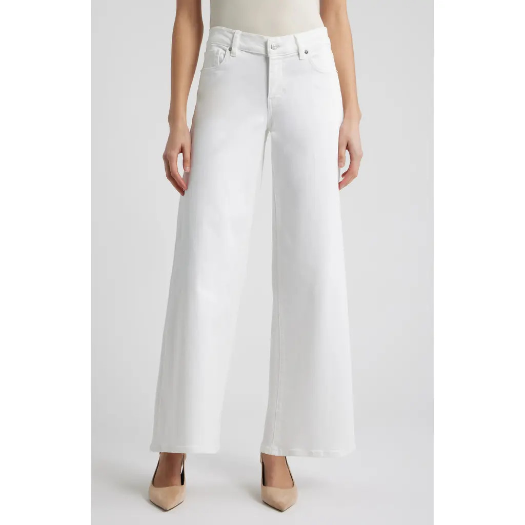 FRAME Le Slim Palazzo Jeans in White at Nordstrom, Size 32 | Nordstrom