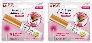 KISS Strip Eyelash Adhesive, Clear 0.176 Oz KPLGL01 (2 Pack) | Amazon (US)