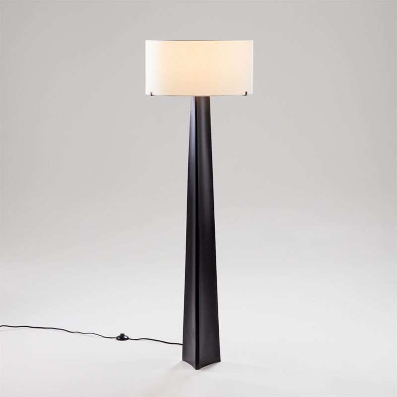 Isla Bronze Triangle Floor Lamp + Reviews | Crate & Barrel | Crate & Barrel