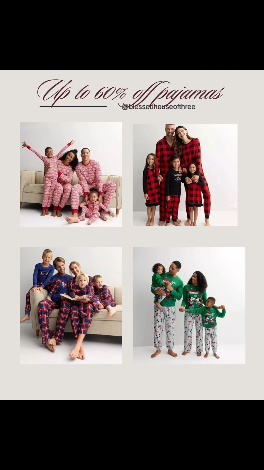 Family Christmas pajamas are on a major deal right now and this is the perfect time to grab matching holiday PJs for the whole family without overpaying. These sets are super soft, cozy, and festive, making them perfect for Christmas Eve, holiday mornings, family photos, and gifting. With styles for women, men, kids, toddlers, and even babies, this is an easy one-and-done holiday tradition everyone will love, especially while prices are marked way down for the season.  Order online pick up in store option



#LTKFindsUnder50 #LTKSaleAlert #LTKGiftGuide