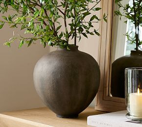 Matte Brown Vase | Pottery Barn CA